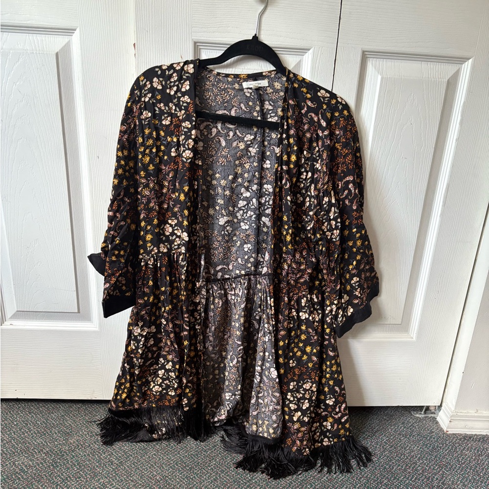 Elegant Black and Gold Women's Cardigan
